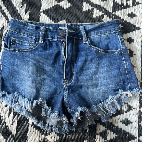 KanCan Pants - KanCan Blue Distressed Jean Shorts 9/28